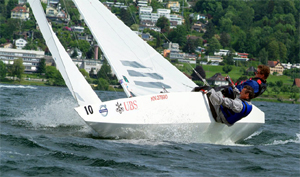 Christian Kienzle and Martin Frei in the big wind