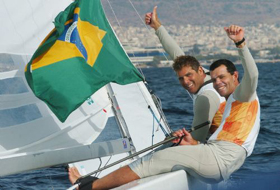 Gold Medalists Torben Grael and Marcelo Ferreira, &copy; Getty Images